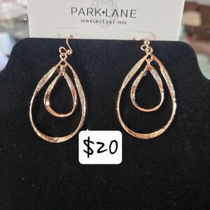 Park Lane Rose Gold Double Teardrop Earrings